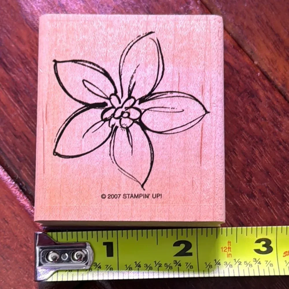 Stampin' Up! Black Floral Rubber Stamp